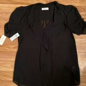Babaton “Jax” black sheer blouse size small